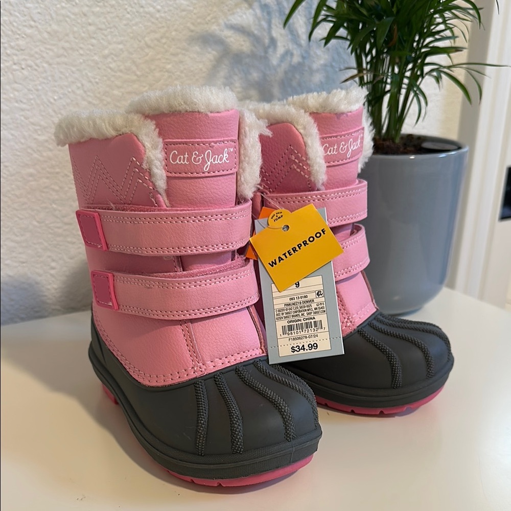 Cat & Jack Pink and Gray Kids' Boots